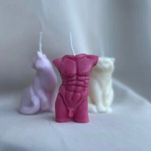 Scented Male Torso Candles, Man Bust Body Candle, Goddess Men Venus Candles